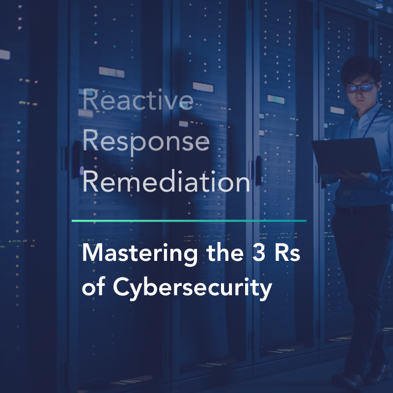 Mastering the 3 Rs of Cybersecurity - made to look like a periodic table element tile