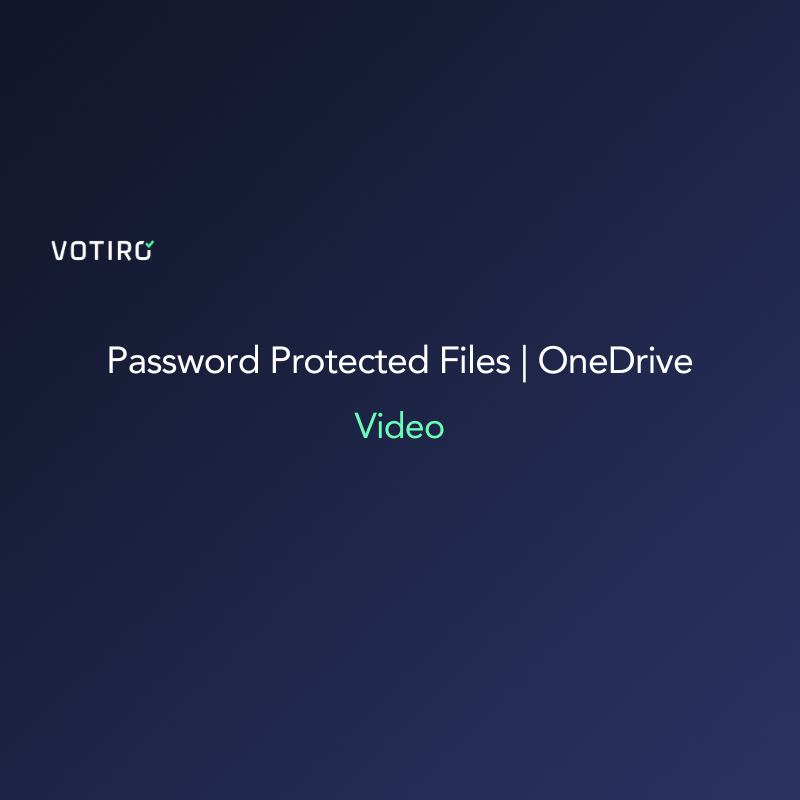 Password Protected Files in OneDrive Video