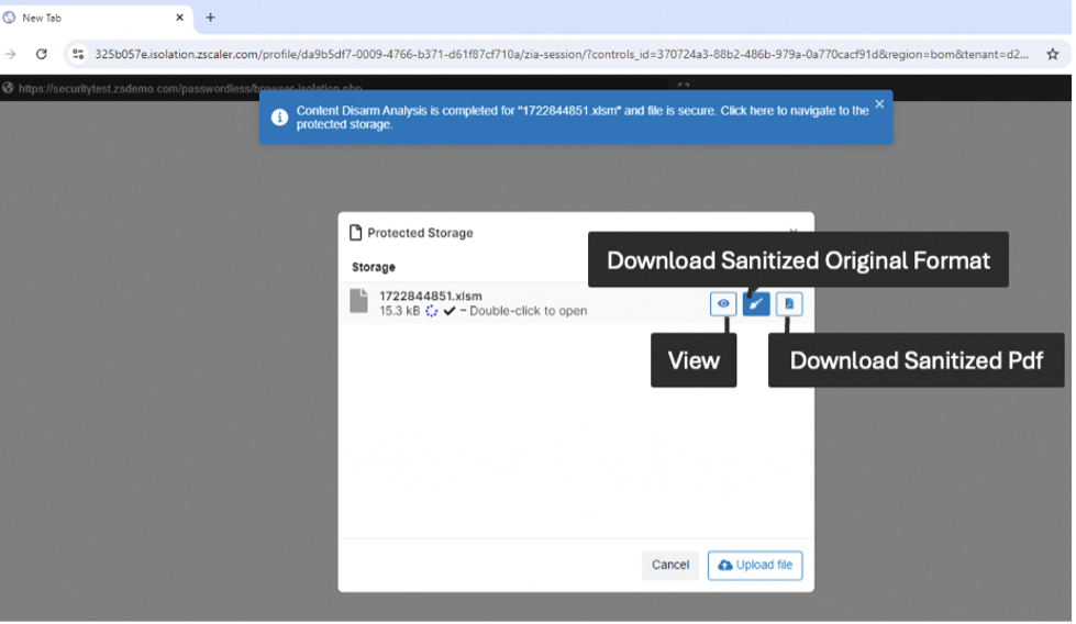 Zscaler Zero Trust Exchange with Votiro in Action