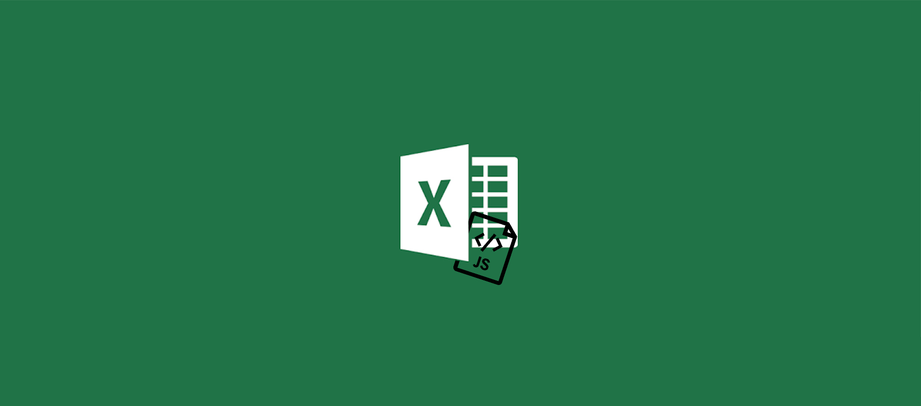 Icon of a Microsoft Excel document with a JavaScript logo inside it