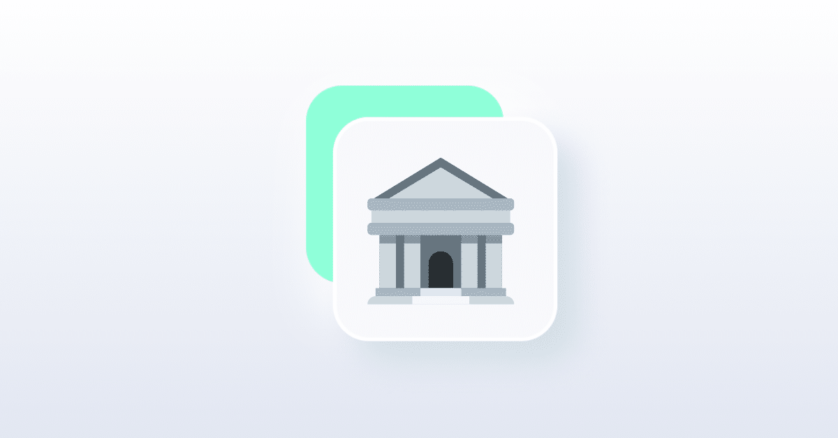 Icon of a bank with pillars