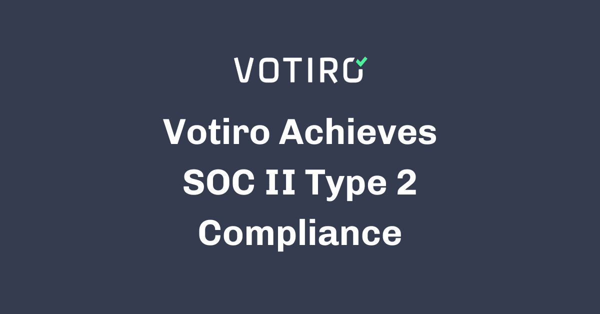 Votiro logo on dark background with text underneath that reads: Votiro Achieves SOC II Type 2 Compliance - Votiro