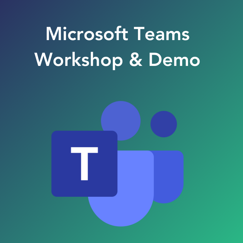 Microsoft Teams logo and title: Microsoft Teams Workshop & Demo
