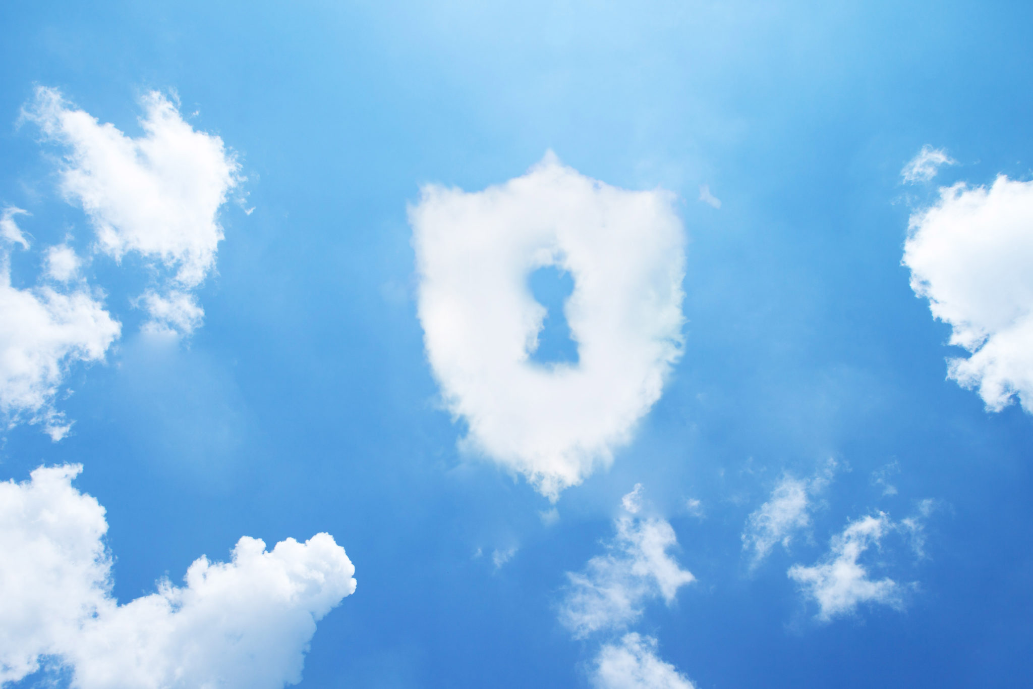 Cloud with a shape inside of it like a lock - Votiro